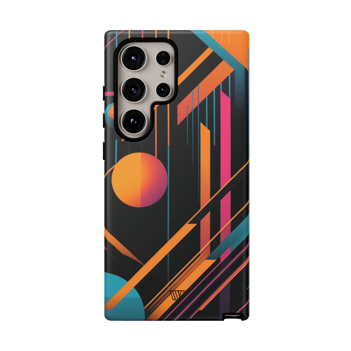 Tough Phone Case Dual-Layer Impact Resistant BOLD RETRO LINES