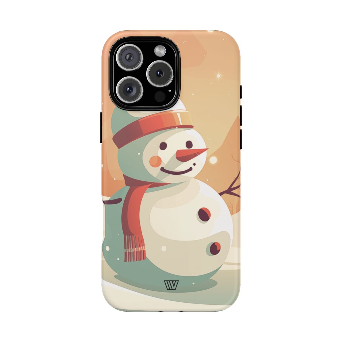 Tough Phone Case Impact Resistant Polycarbonate Dual-Layer SUNSET SNOWMAN