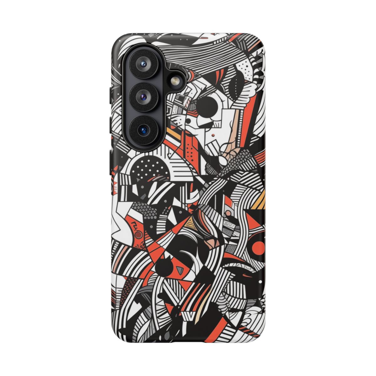 Abstract Doodle Tough Phone Case Dual-Layer Protection