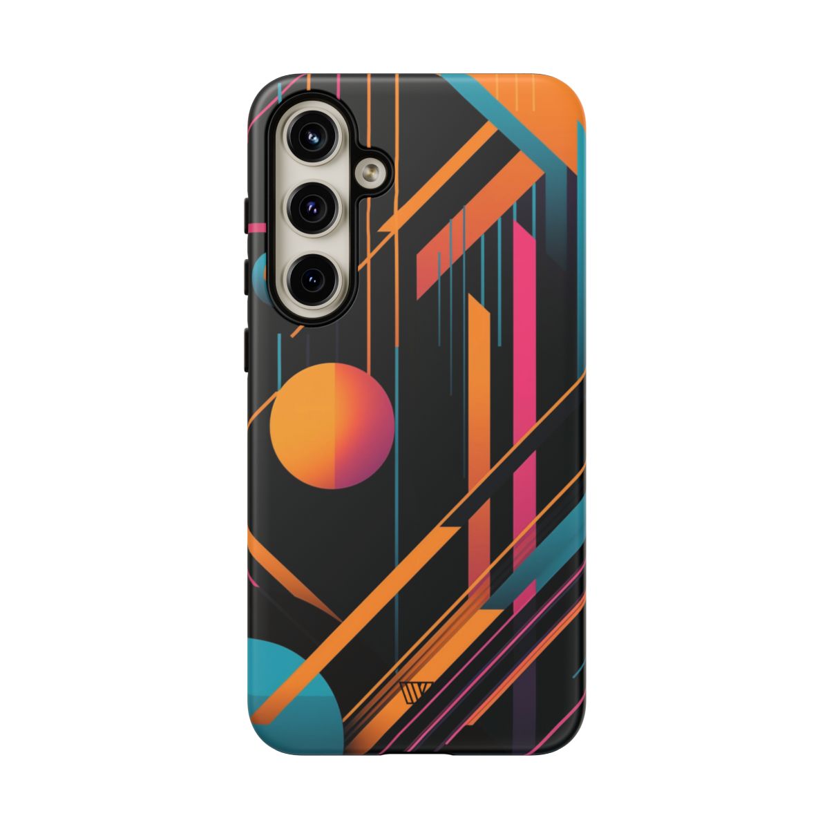 Tough Phone Case Dual-Layer Impact Resistant BOLD RETRO LINES