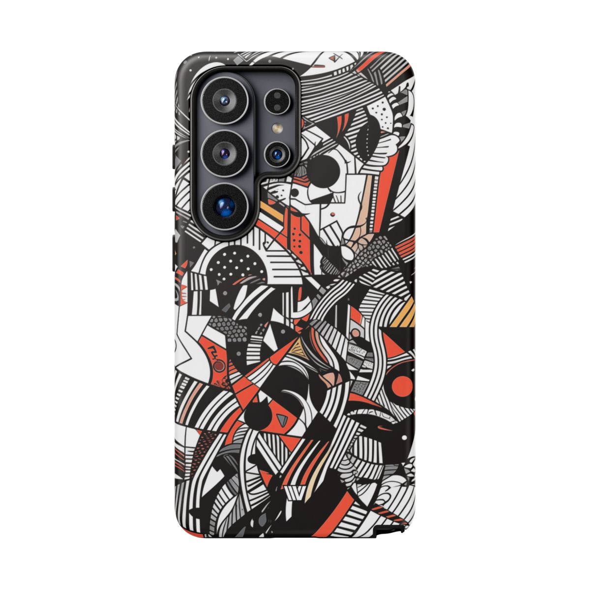 Abstract Doodle Tough Phone Case Dual-Layer Protection