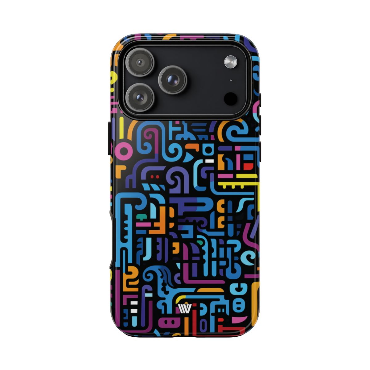 Tough Phone Case Dual-Layer Impact Resistant NEON GLYPHS