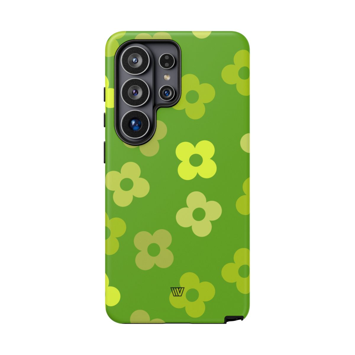 Green Retro Flowers Tough Phone Case