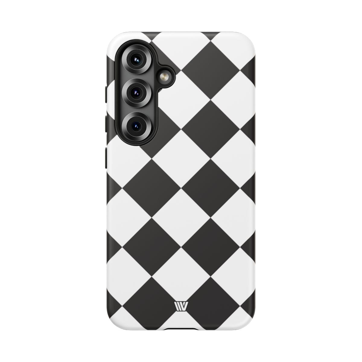Black & White Diamond Tough Phone Case Dual-layer Protection
