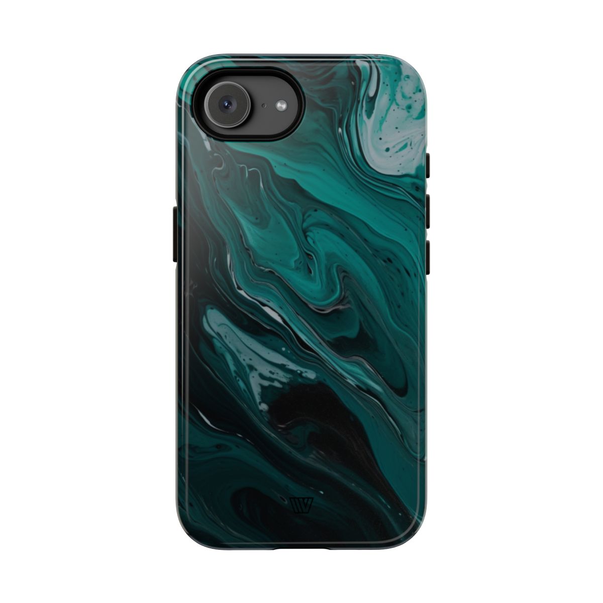 Teal Paint Swirl Tough Phone Case