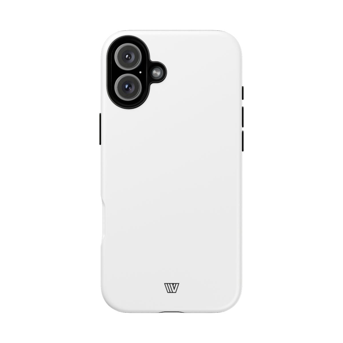 All White Tough Phone Case Protective Dual-Layer Polycarbonate Shell