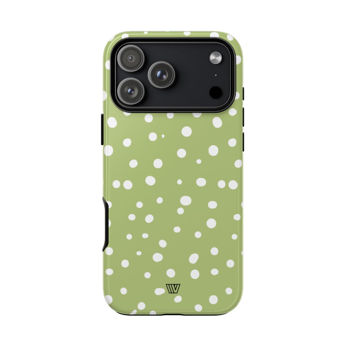 Tough Phone Case Dual-Layer Protection PALE OLIVE DOTS