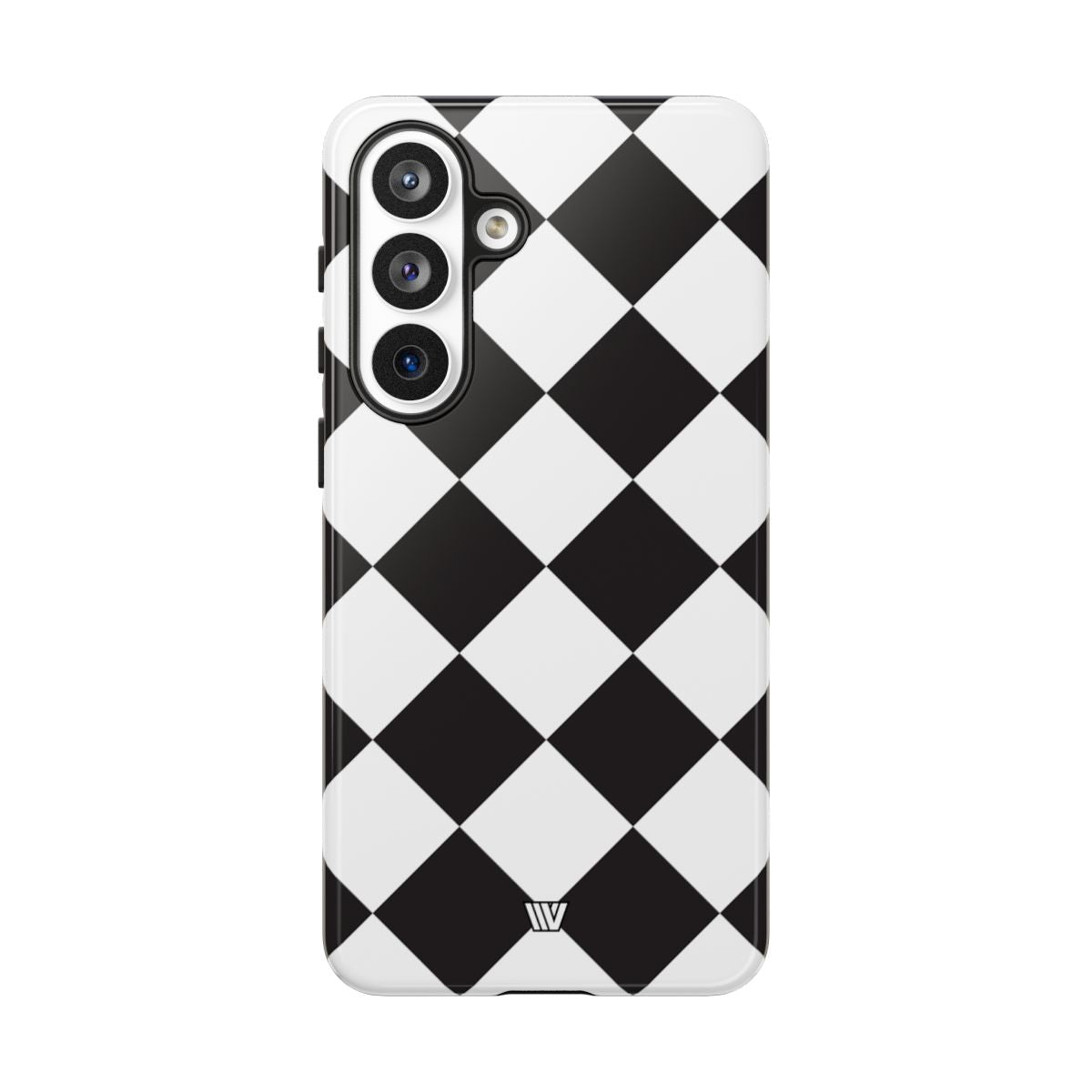 Black & White Diamond Tough Phone Case Dual-layer Protection