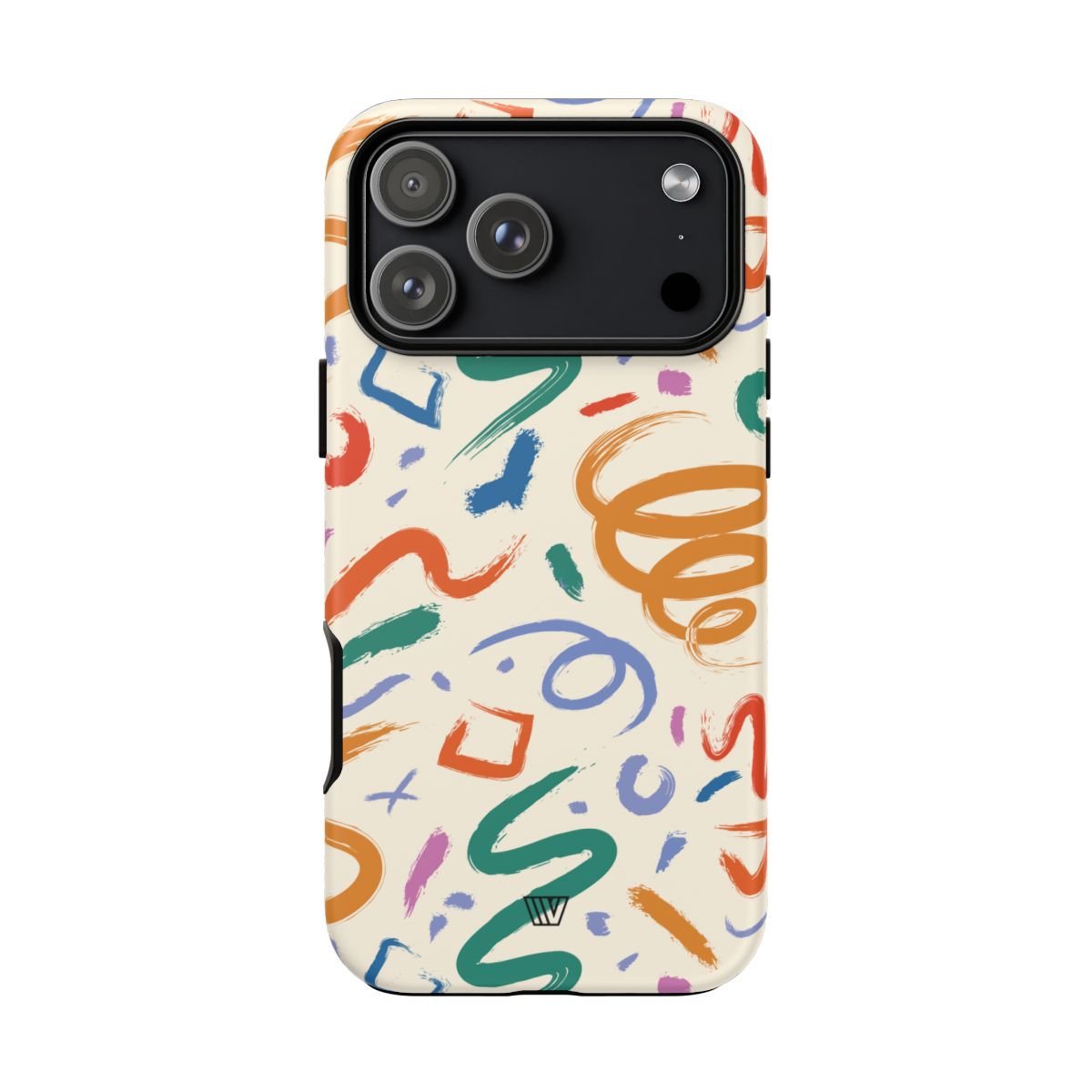 Doodle Brush Strokes Tough Phone Case