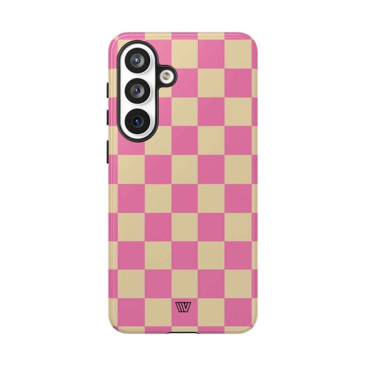 Pink Tan Checkered Tough Phone Case Trovvve