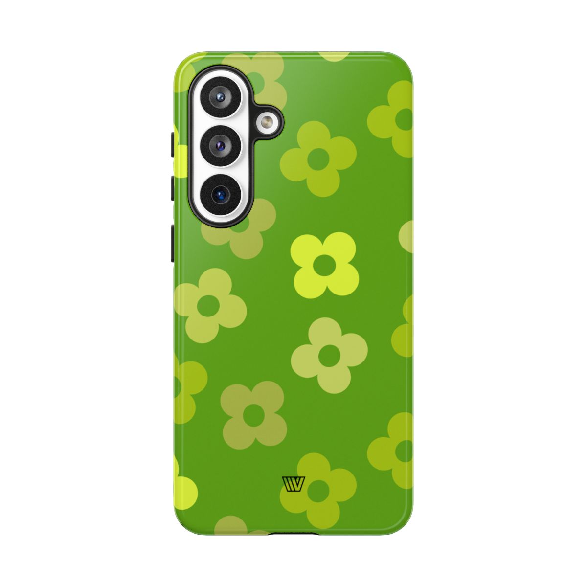 Green Retro Flowers Tough Phone Case