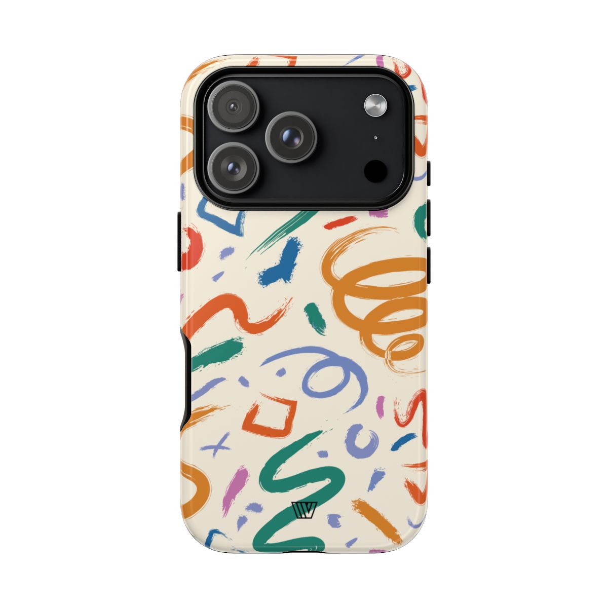 Doodle Brush Strokes Tough Phone Case