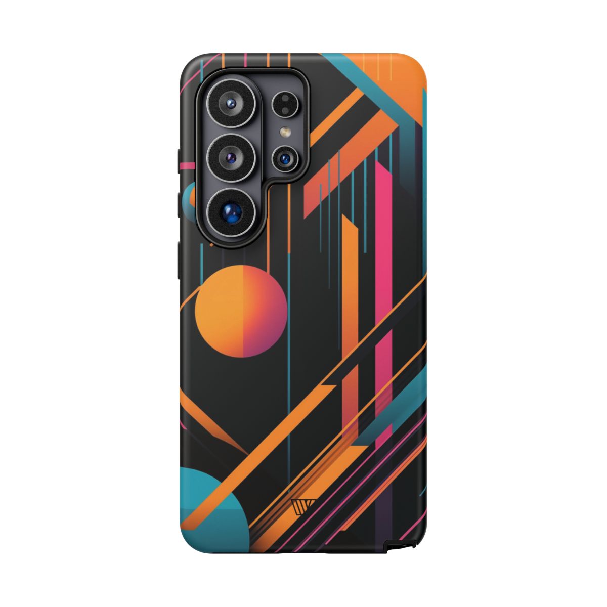 Tough Phone Case Dual-Layer Impact Resistant BOLD RETRO LINES