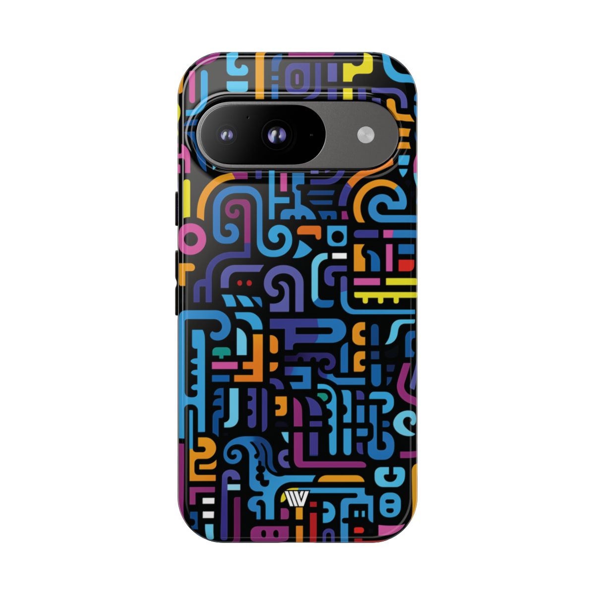 Tough Phone Case Dual-Layer Impact Resistant NEON GLYPHS