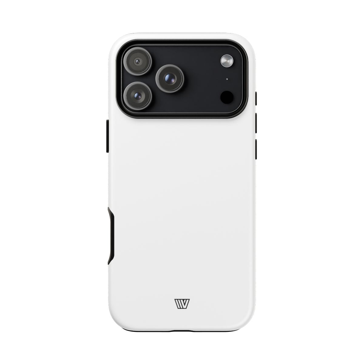 All White Tough Phone Case Protective Dual-Layer Polycarbonate Shell