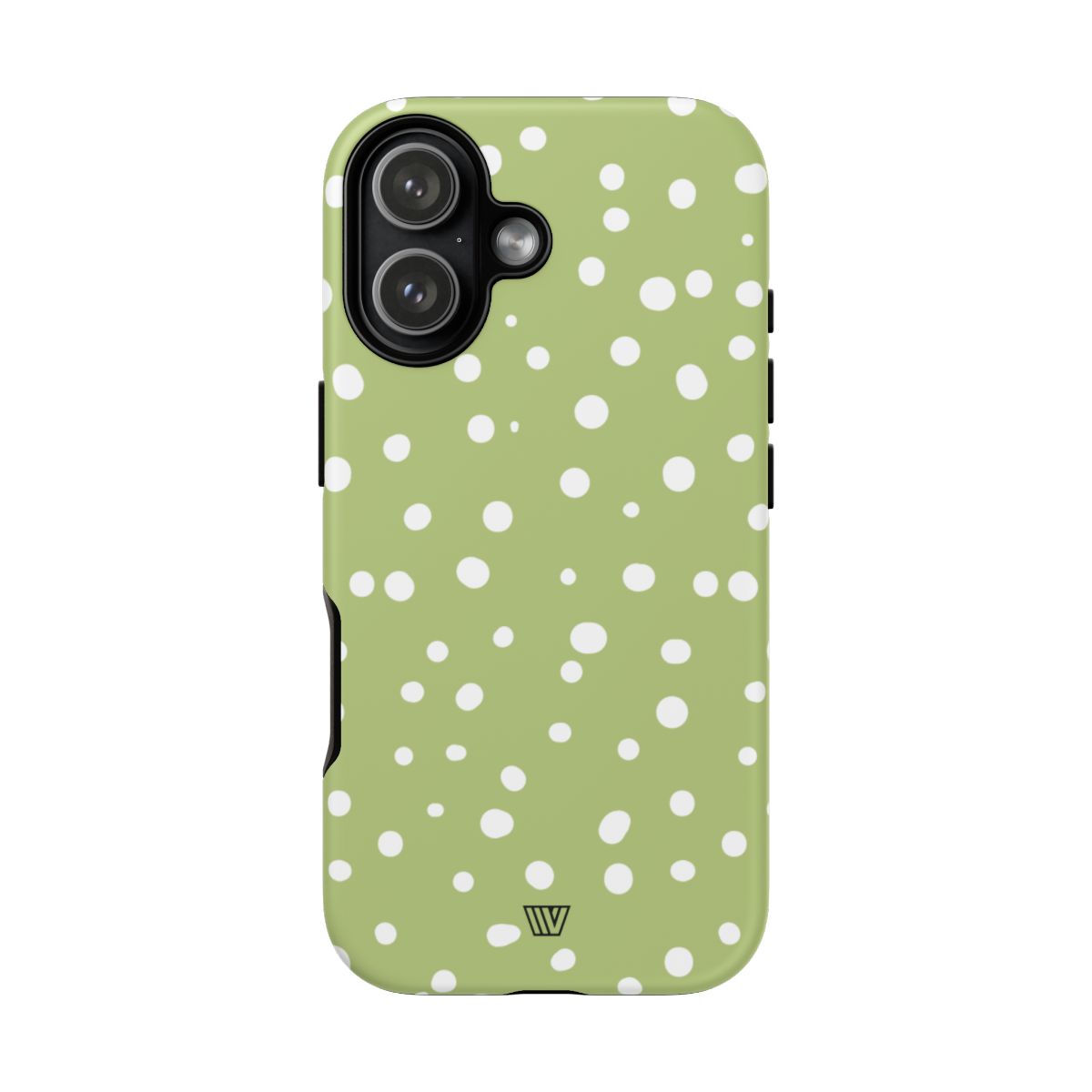 Tough Phone Case Dual-Layer Protection PALE OLIVE DOTS