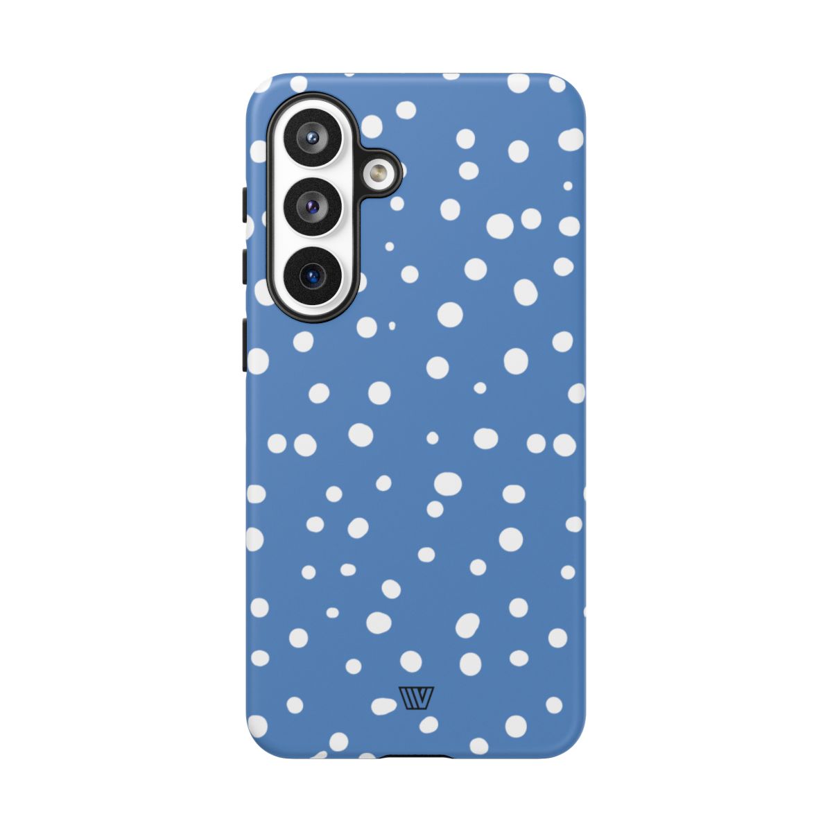 Dusty Blue Dots Tough Phone Case Dual-Layer Protection