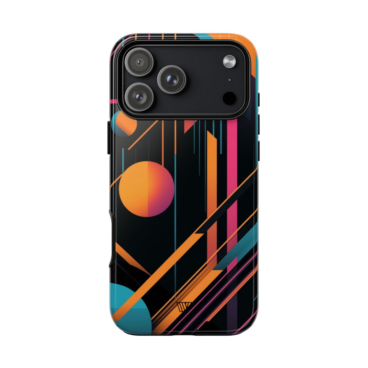 Tough Phone Case Dual-Layer Impact Resistant BOLD RETRO LINES