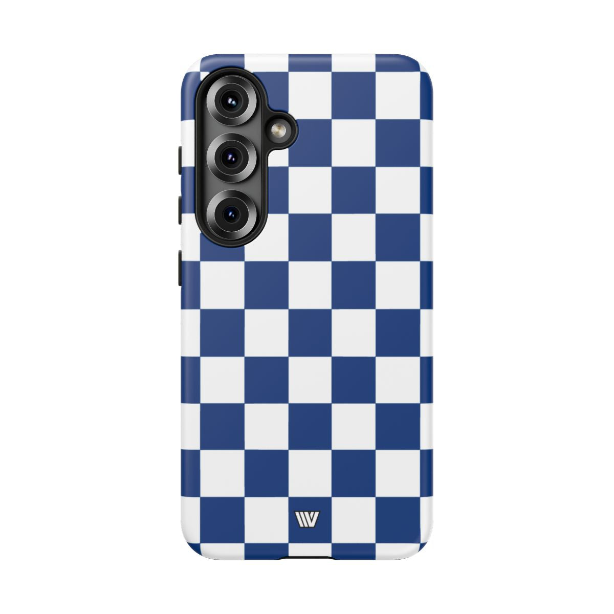 Blue White Checkerboard Tough Phone Case