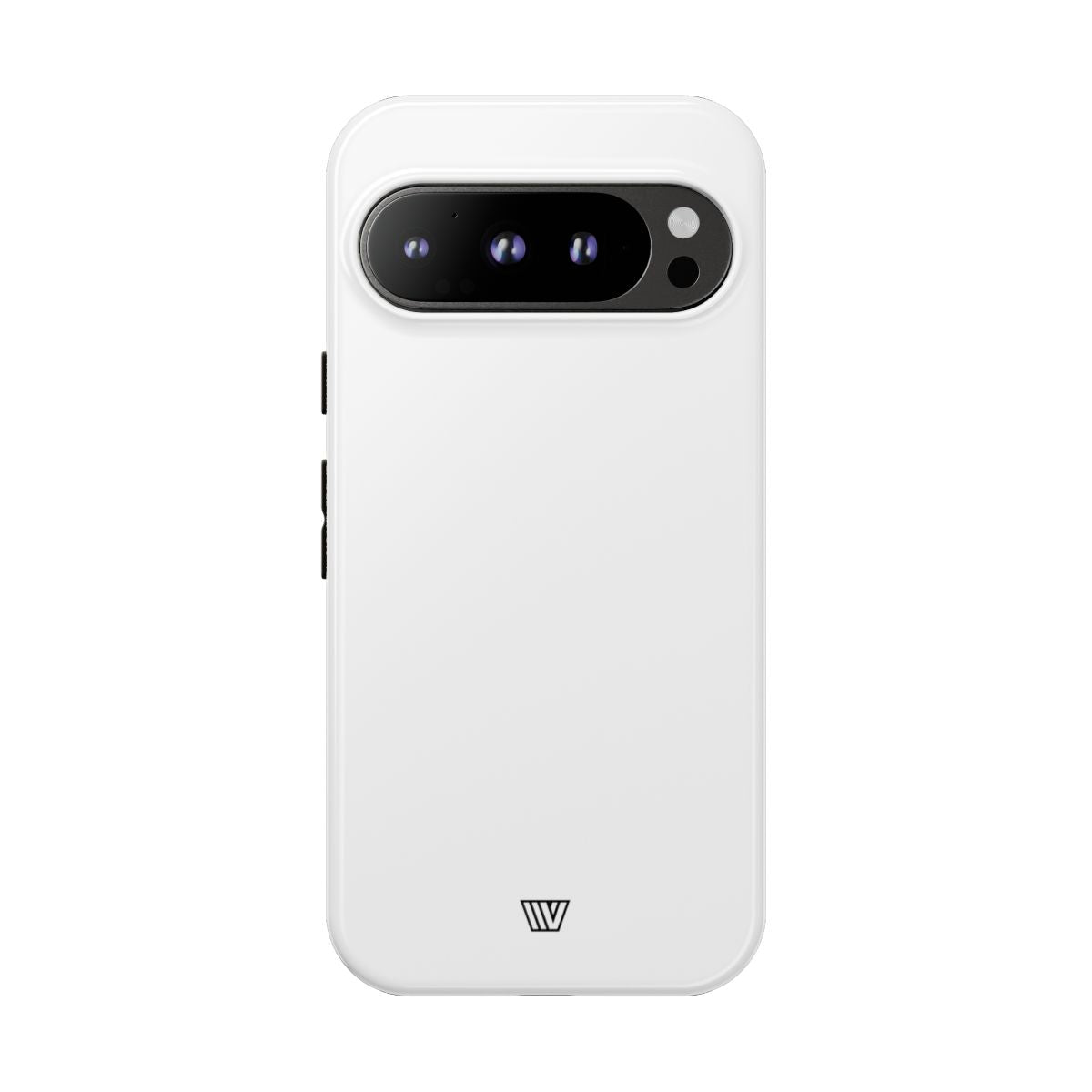 All White Tough Phone Case Protective Dual-Layer Polycarbonate Shell