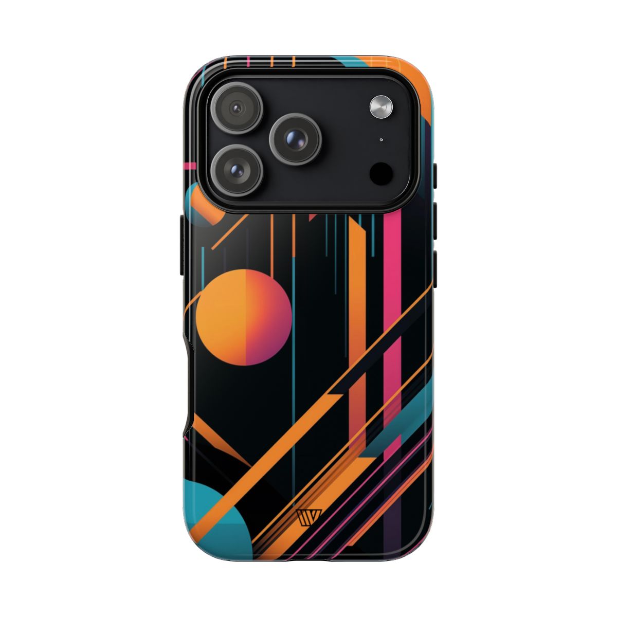 Tough Phone Case Dual-Layer Impact Resistant BOLD RETRO LINES