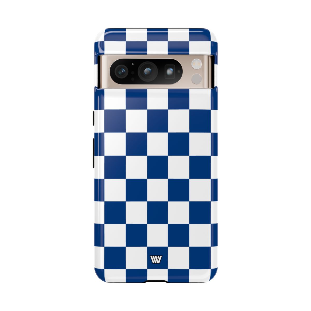 Blue White Checkerboard Tough Phone Case
