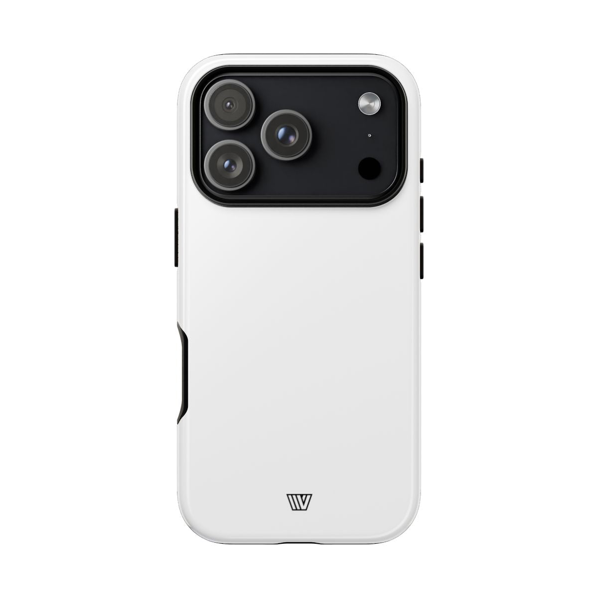 All White Tough Phone Case Protective Dual-Layer Polycarbonate Shell