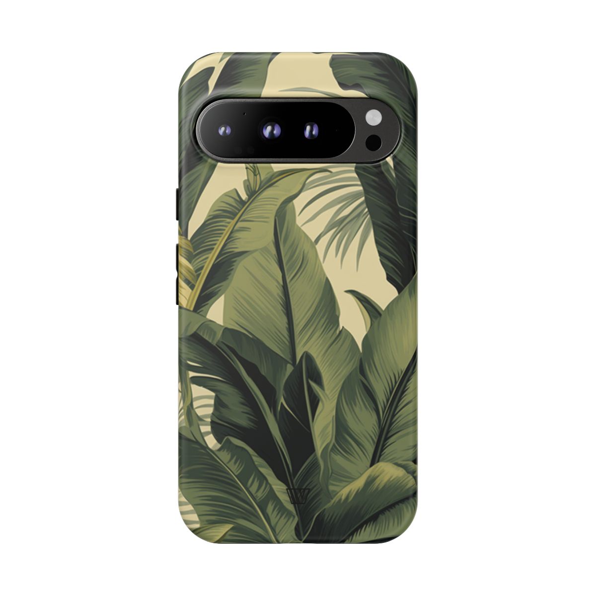 Tropical Leaves Tough Phone Case Dual-Layer Protection
