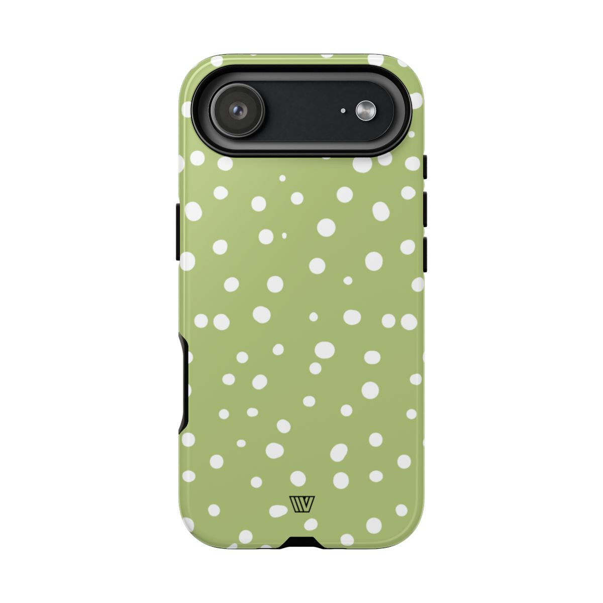 Tough Phone Case Dual-Layer Protection PALE OLIVE DOTS