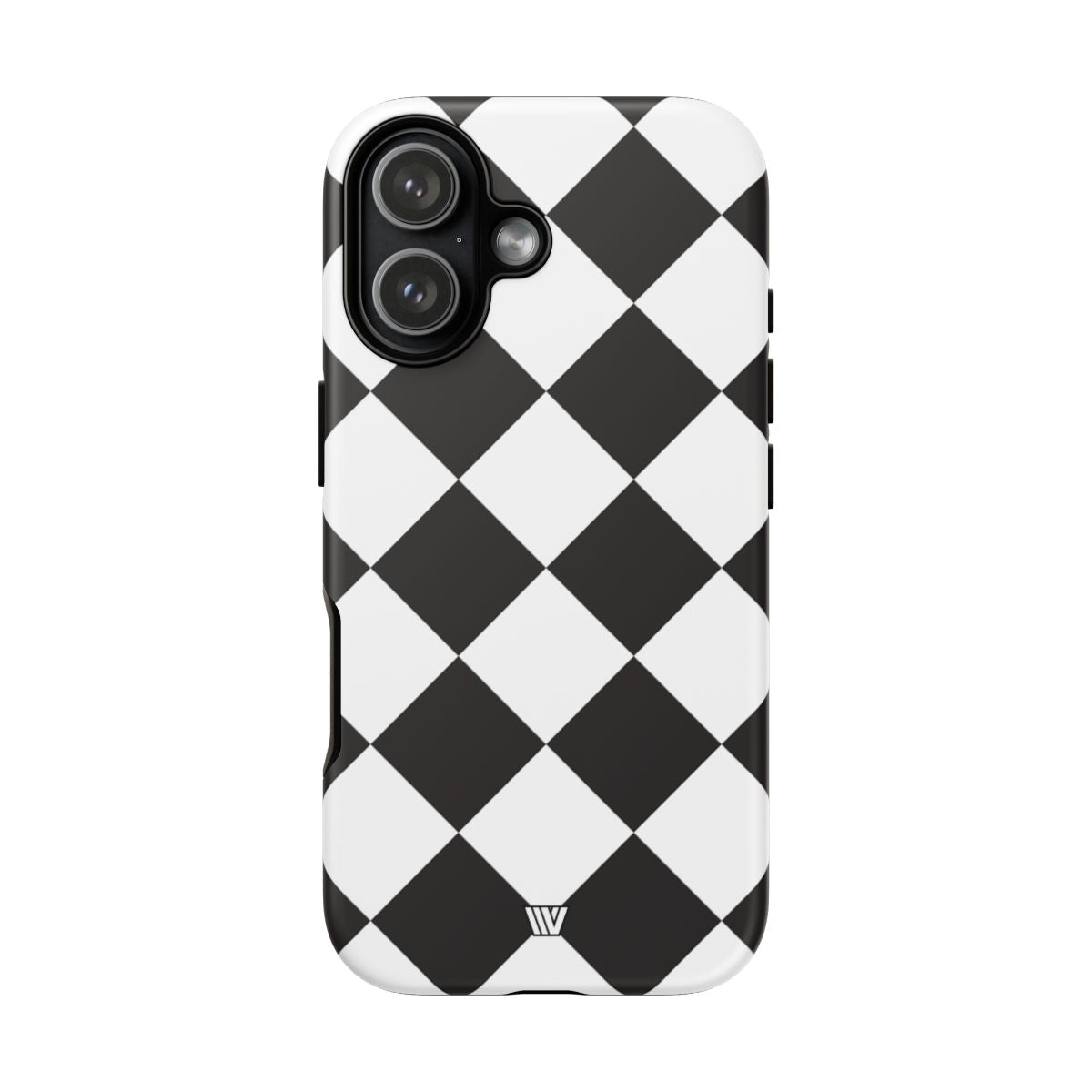Black & White Diamond Tough Phone Case Dual-layer Protection