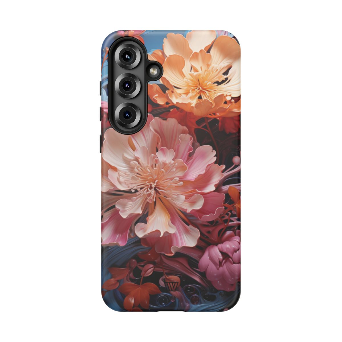 Paint Swirl Flowers Tough Phone Case