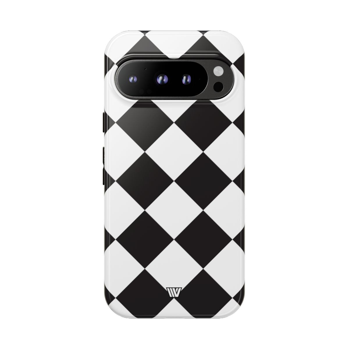 Black & White Diamond Tough Phone Case Dual-layer Protection