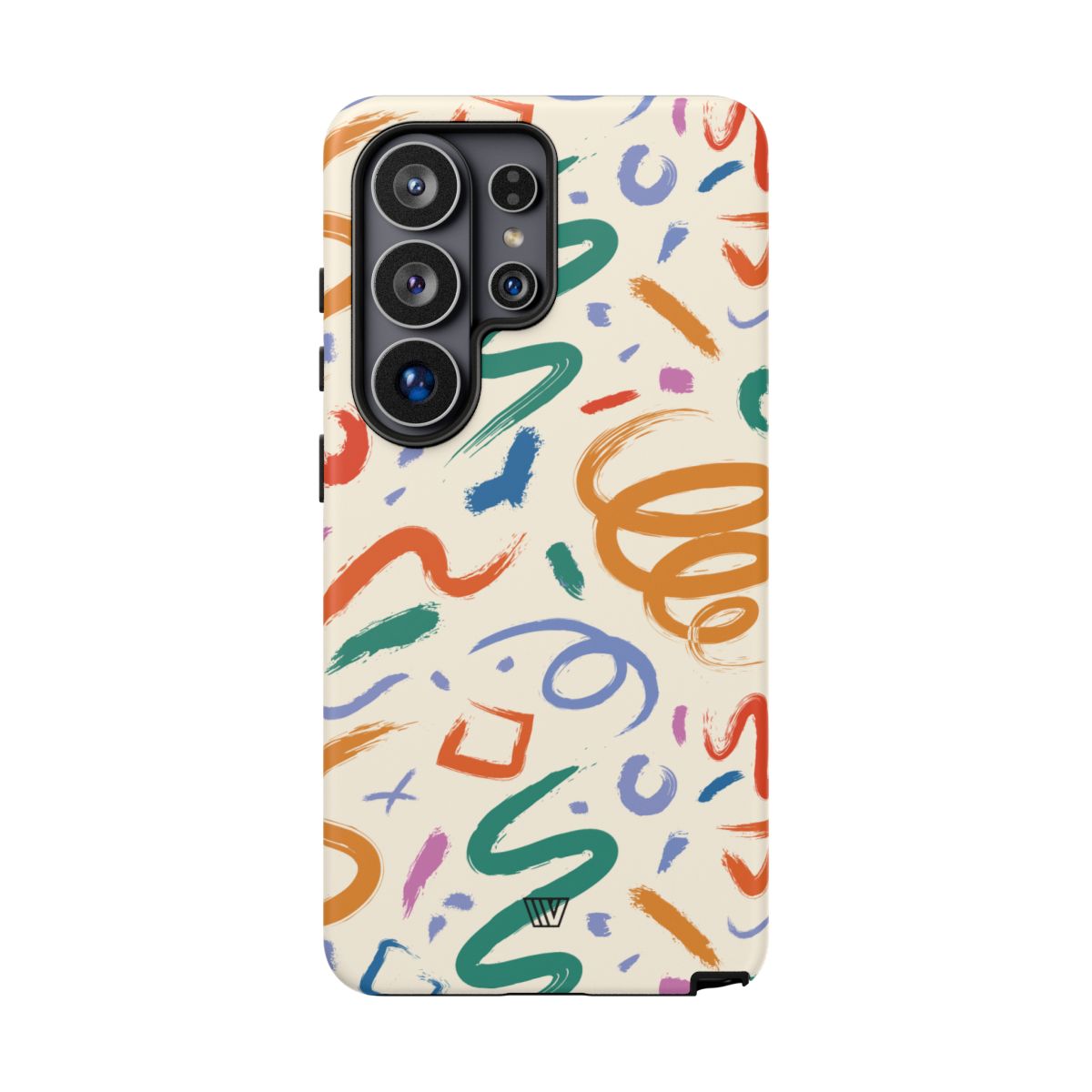 Doodle Brush Strokes Tough Phone Case