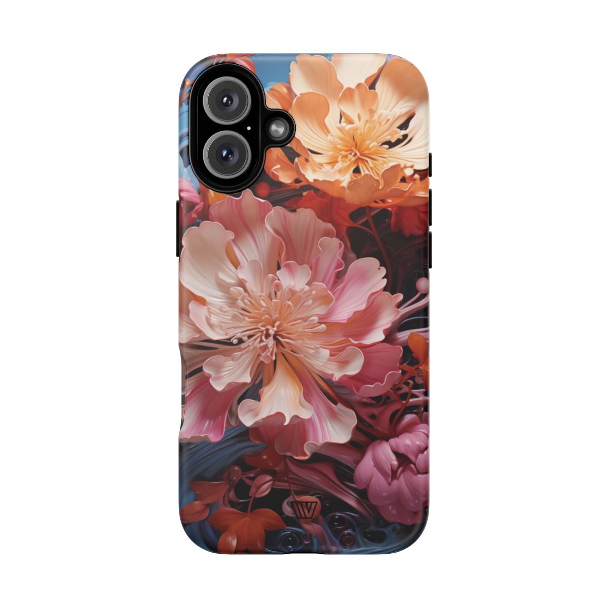 Paint Swirl Flowers Tough Phone Case
