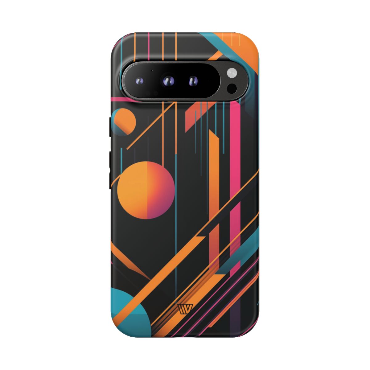Tough Phone Case Dual-Layer Impact Resistant BOLD RETRO LINES