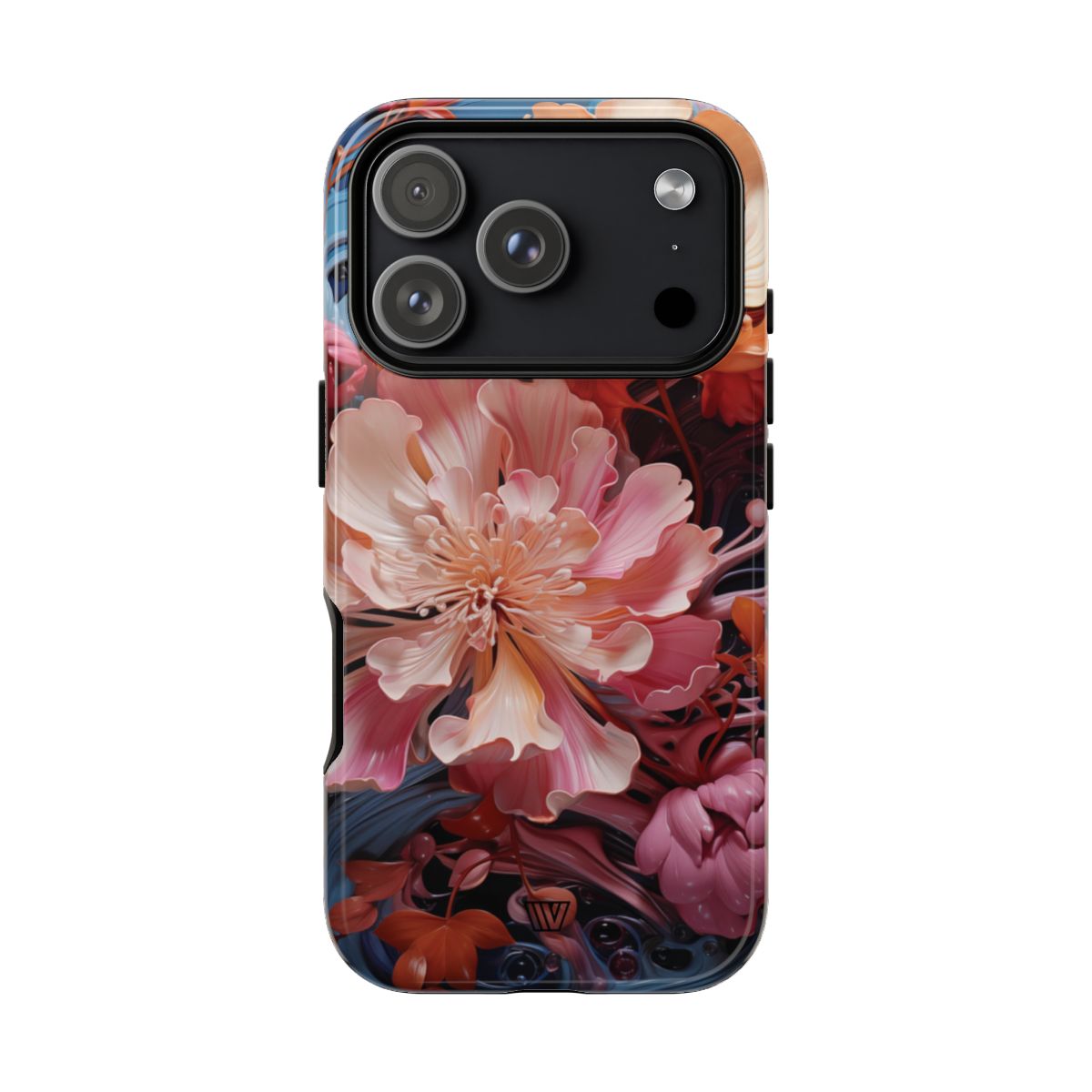 Paint Swirl Flowers Tough Phone Case