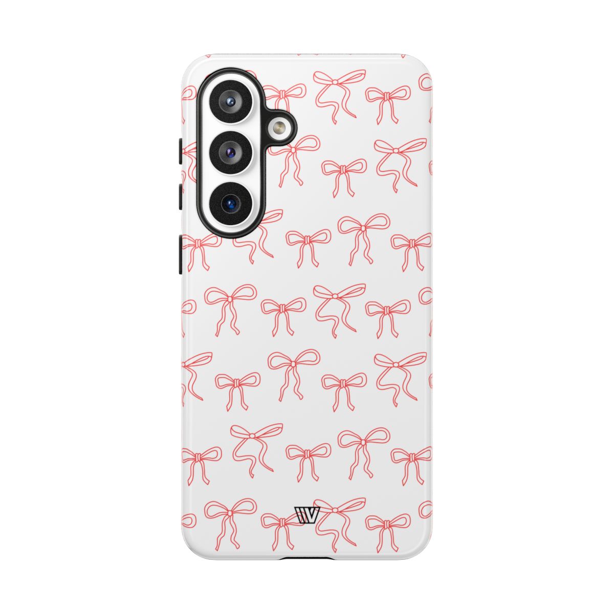Red Ribbon Tough Phone Case Dual-Layer Impact Resistant Trovvve