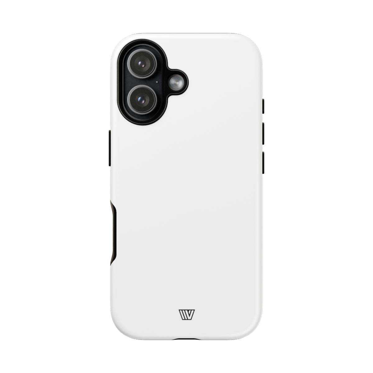 All White Tough Phone Case Protective Dual-Layer Polycarbonate Shell