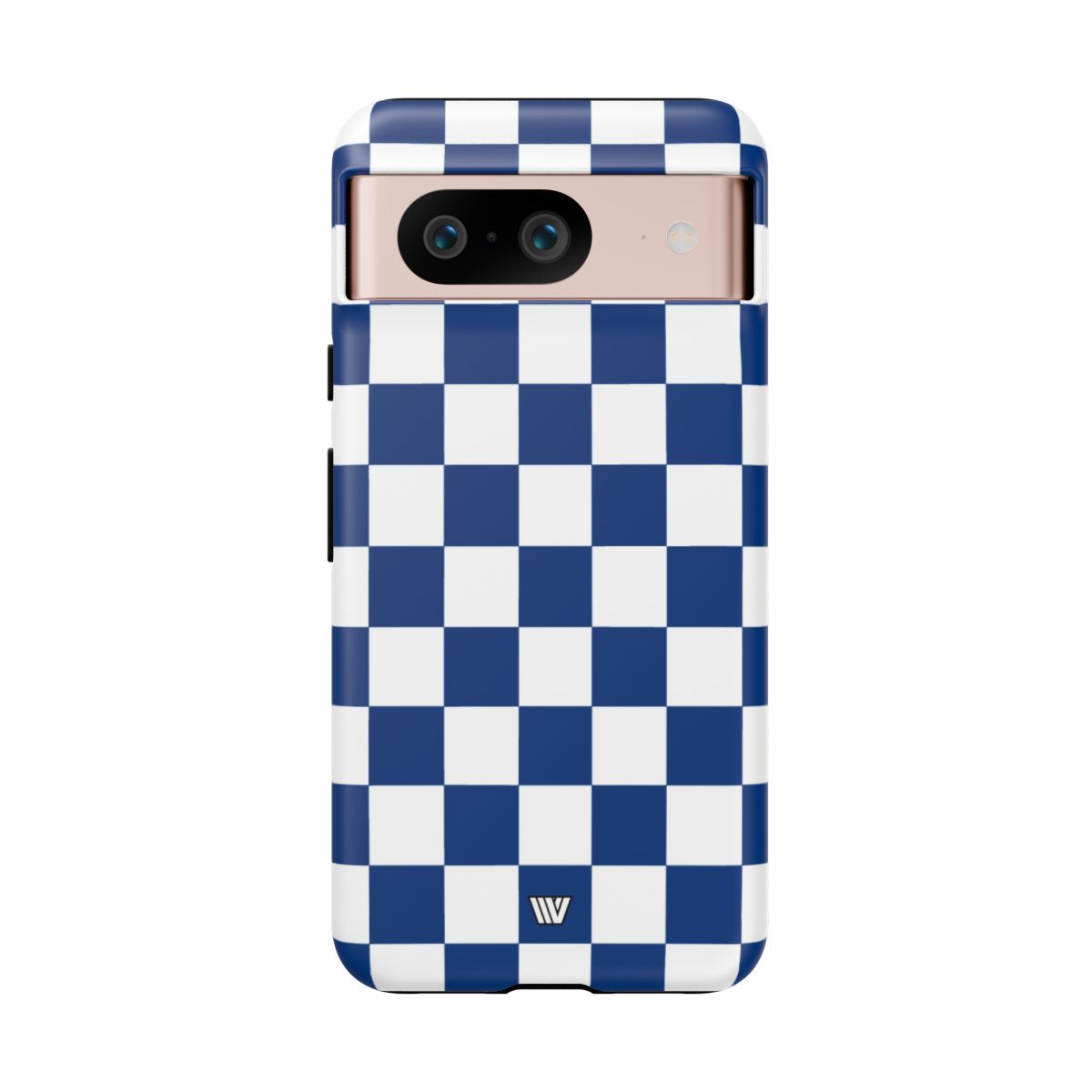 Blue White Checkerboard Tough Phone Case