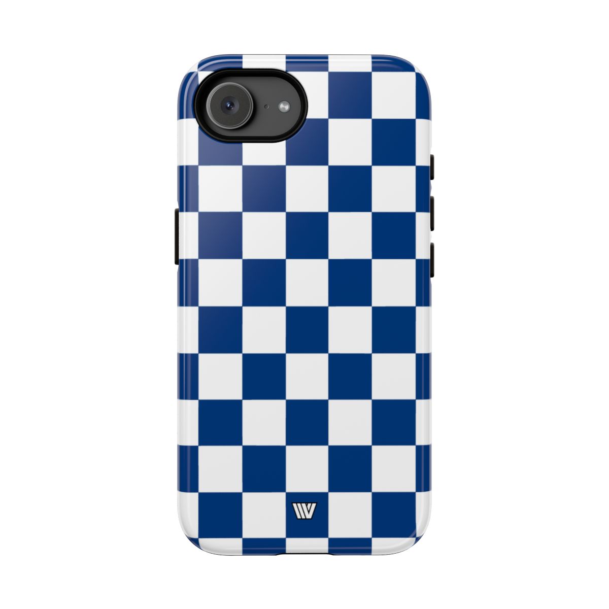 Blue White Checkerboard Tough Phone Case