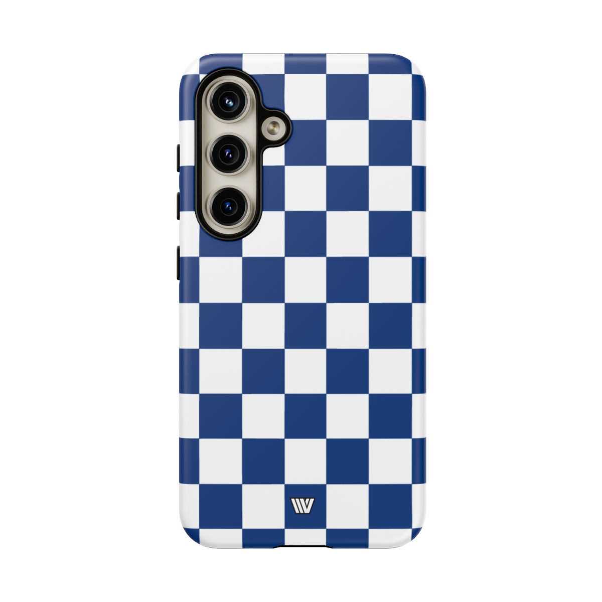 Blue White Checkerboard Tough Phone Case