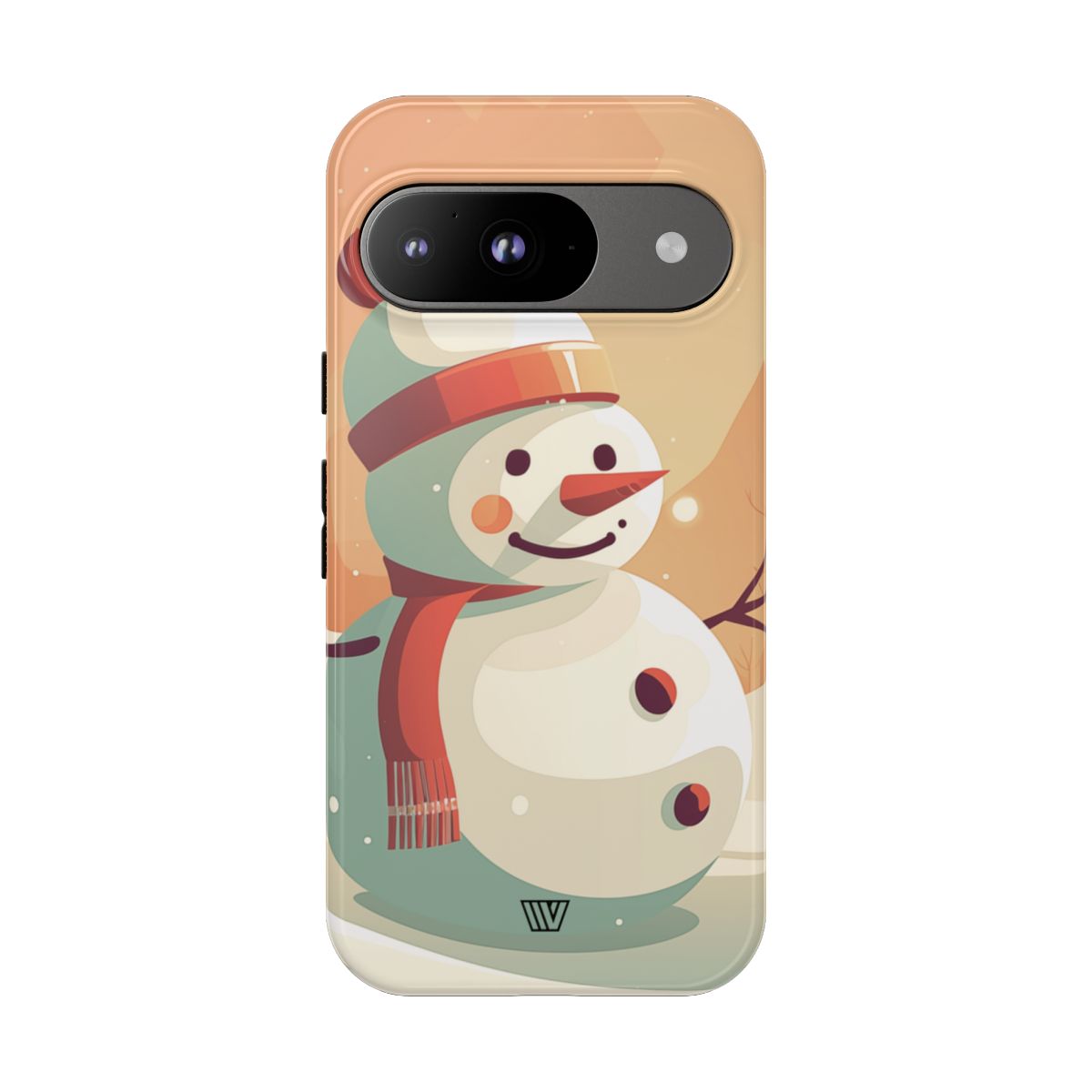 Tough Phone Case Impact Resistant Polycarbonate Dual-Layer SUNSET SNOWMAN
