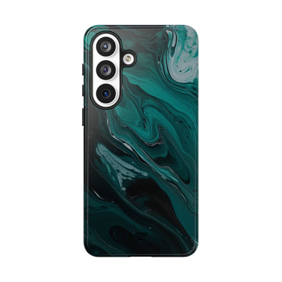 Teal Paint Swirl Tough Phone Case