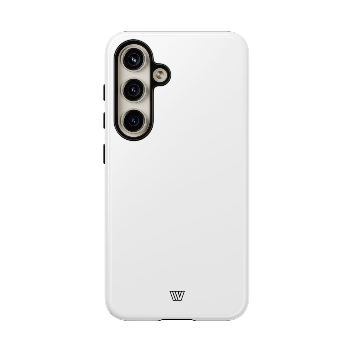 All White Tough Phone Case Protective Dual-Layer Polycarbonate Shell