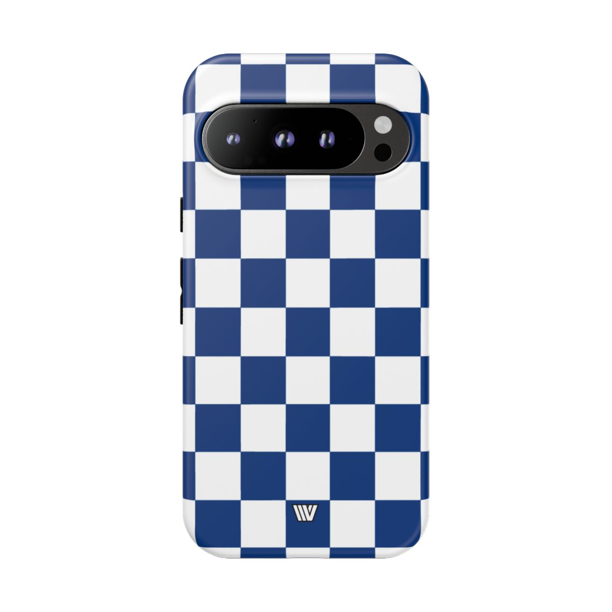 Blue White Checkerboard Tough Phone Case