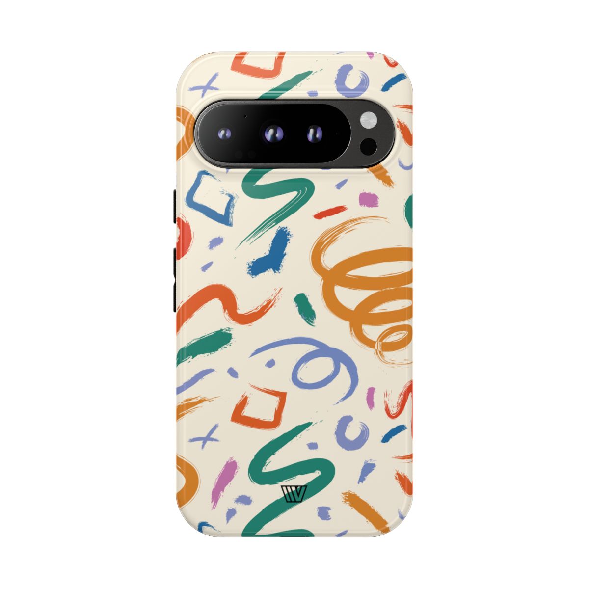 Doodle Brush Strokes Tough Phone Case