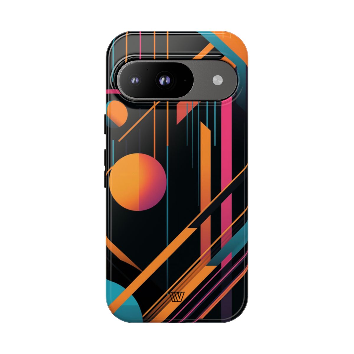 Tough Phone Case Dual-Layer Impact Resistant BOLD RETRO LINES