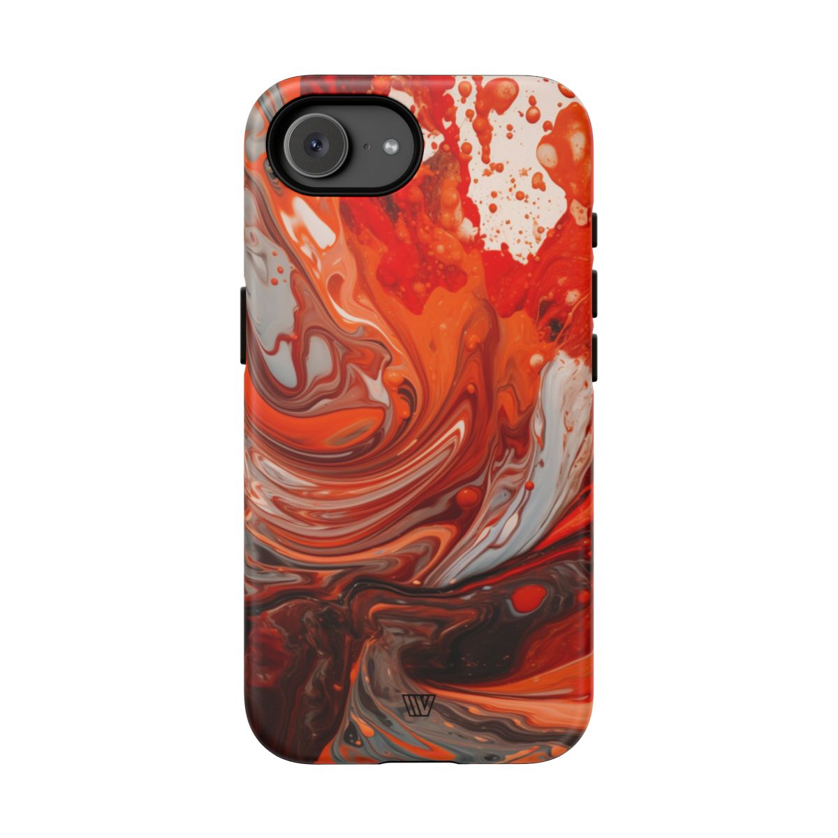 White Fire Paint Swirl Tough Phone Case