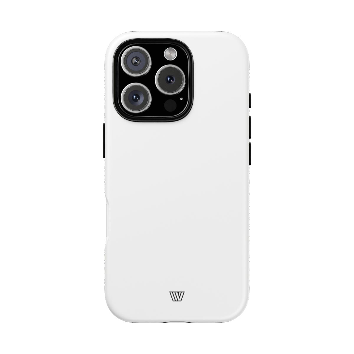 All White Tough Phone Case Protective Dual-Layer Polycarbonate Shell