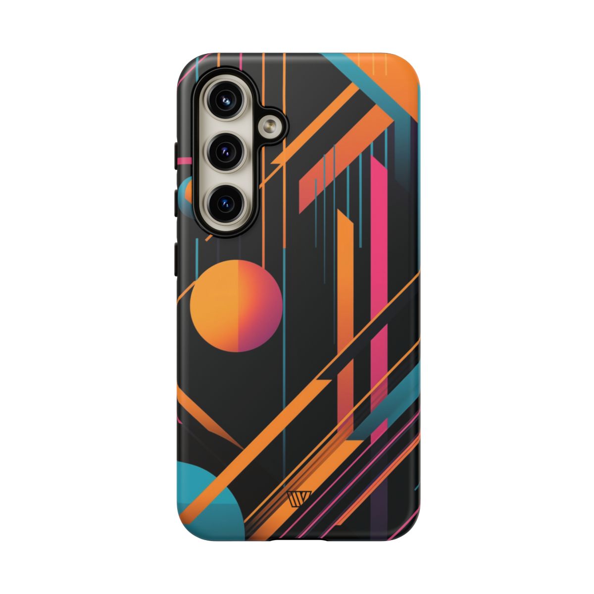 Tough Phone Case Dual-Layer Impact Resistant BOLD RETRO LINES